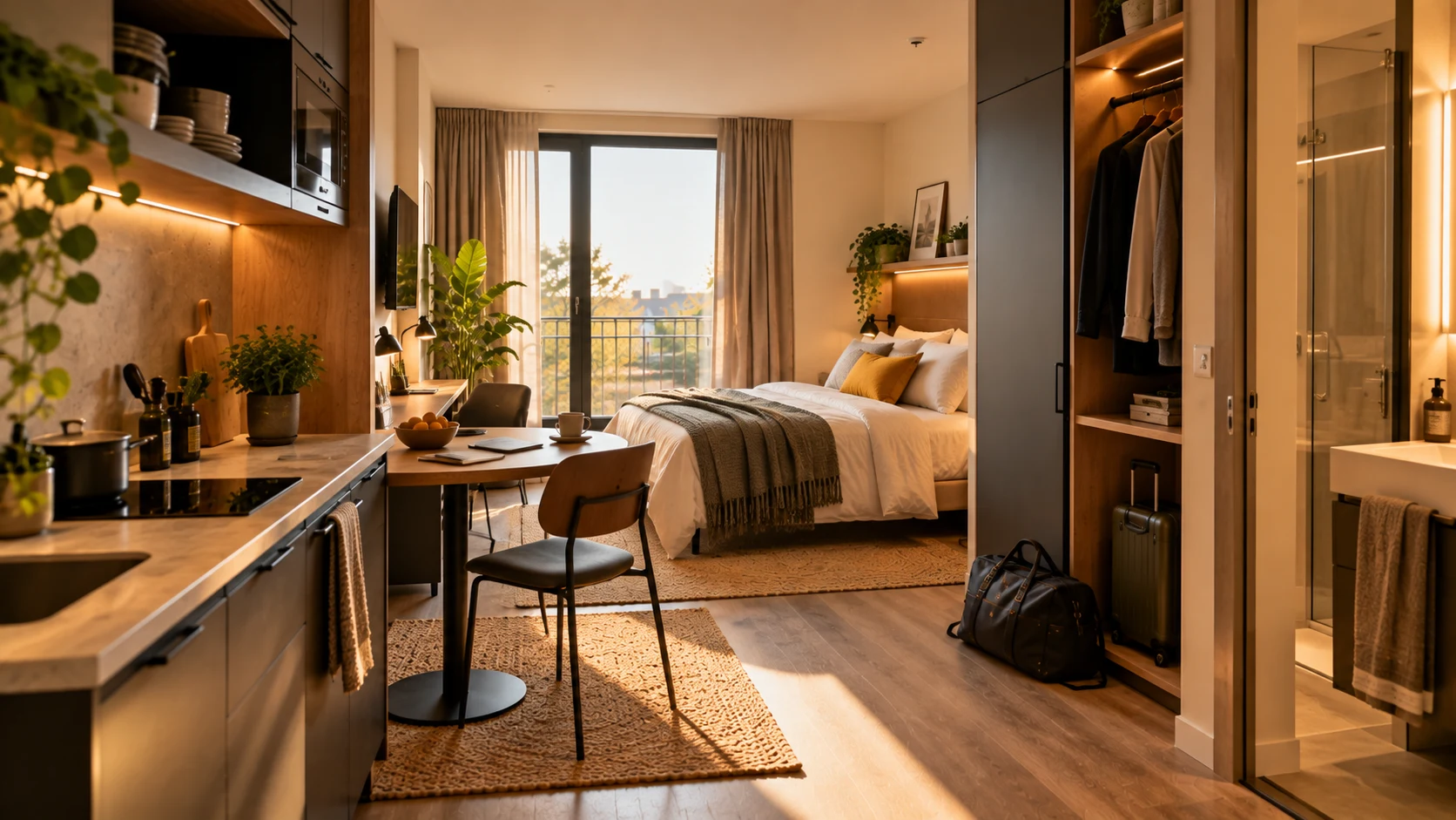 Studio DWELLER tout équipé pour un séjour de quelques nuits à plusieurs mois